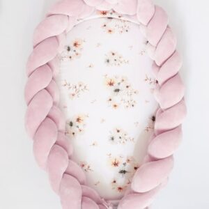 Flettet Babynest 2i1 - Rosa