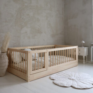 Bambi Rung Gulvseng 200x100 - Naturlig Træ (Hurtig Levering)